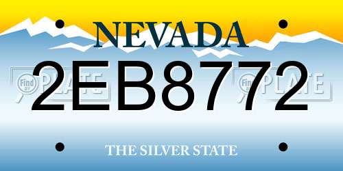 2EB8772 Nevada License Plate