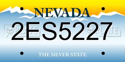 2ES5227 Nevada License Plate
