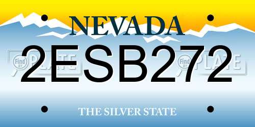 2ESB272 Nevada License Plate