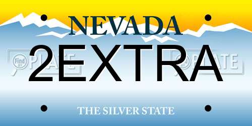 2EXTRA Nevada License Plate