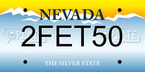 2FET50 Nevada License Plate