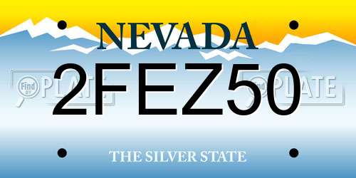 2FEZ50 Nevada License Plate