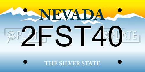 2FST40 Nevada License Plate