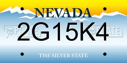 2G15K4 Nevada License Plate