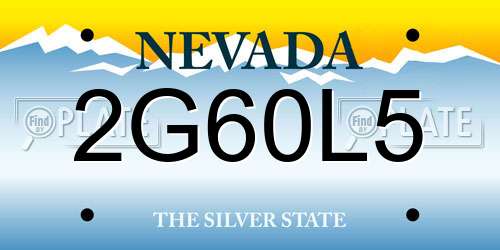2G60L5 Nevada License Plate