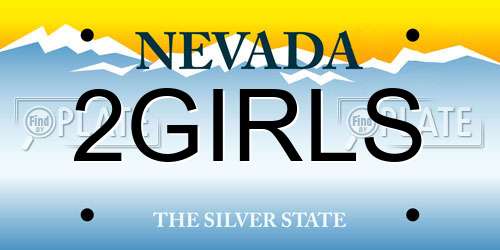 2GIRLS Nevada License Plate