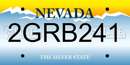 2GRB241 Nevada License Plate