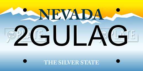 2GULAG Nevada License Plate