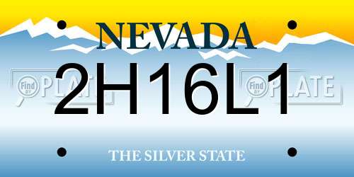 2H16L1 Nevada License Plate