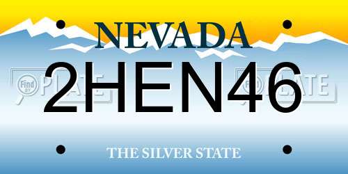 2HEN46 Nevada License Plate