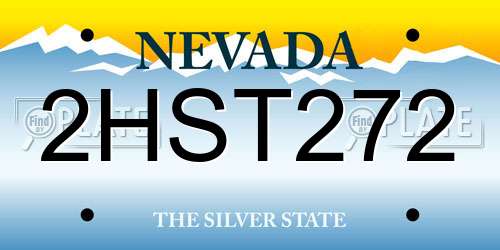 2HST272 Nevada License Plate