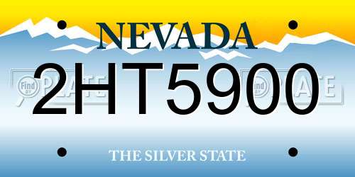 2HT5900 Nevada License Plate