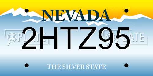 2HTZ95 Nevada License Plate