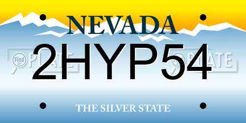 2HYP54 Nevada License Plate