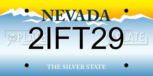 2IFT29 Nevada License Plate