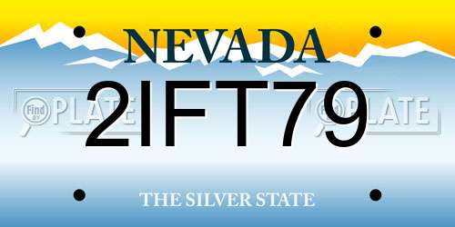 2IFT79 Nevada License Plate