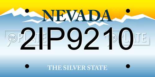 2IP9210 Nevada License Plate