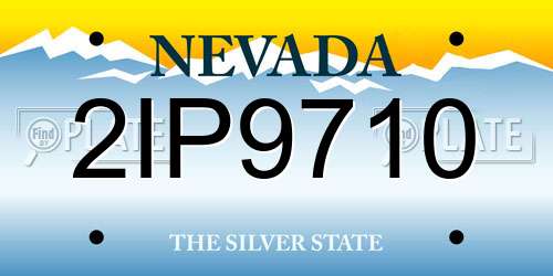 2IP9710 Nevada License Plate