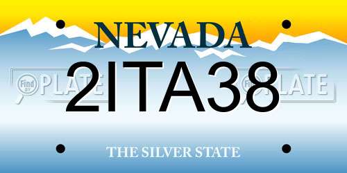 2ITA38 Nevada License Plate
