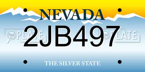 2JB497 Nevada License Plate