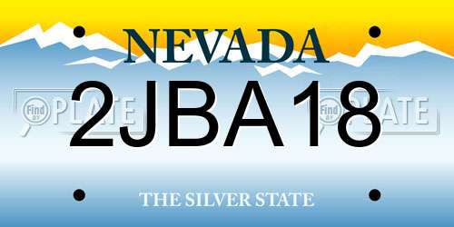 2JBA18 Nevada License Plate