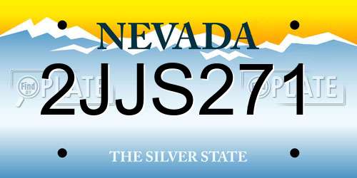 2JJS271 Nevada License Plate