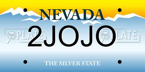 2JOJO Nevada License Plate