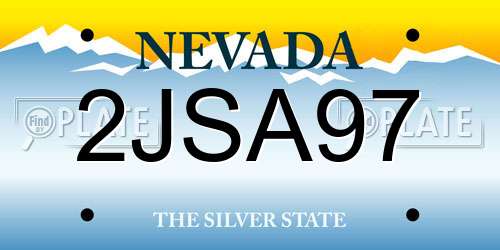 2JSA97 Nevada License Plate