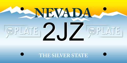 2JZ Nevada License Plate