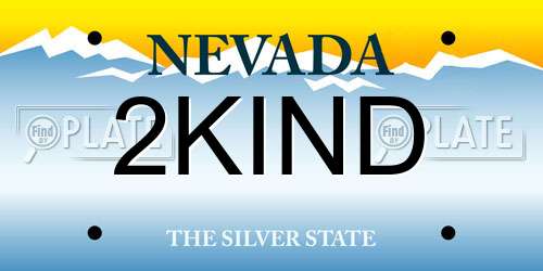 2KIND Nevada License Plate