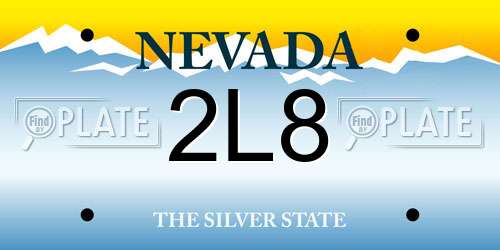 2L8 Nevada License Plate