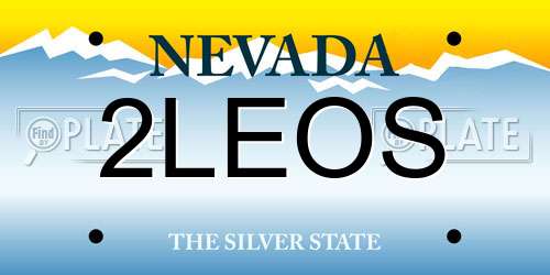 2LEOS Nevada License Plate