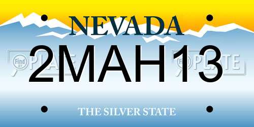 2MAH13 Nevada License Plate