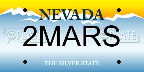 2MARS Nevada License Plate
