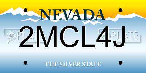 2MCL4J Nevada License Plate