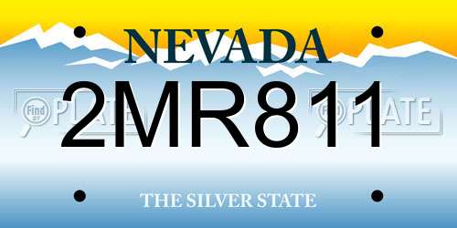 2MR811 Nevada License Plate
