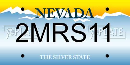 2MRS11 Nevada License Plate