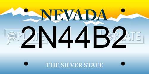 2N44B2 Nevada License Plate
