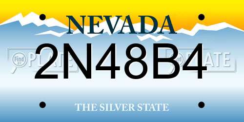 2N48B4 Nevada License Plate