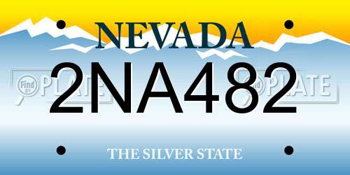 2NA482 Nevada License Plate