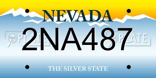 2NA487 Nevada License Plate