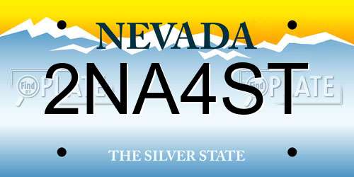 2NA4ST Nevada License Plate