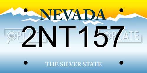 2NT157 Nevada License Plate