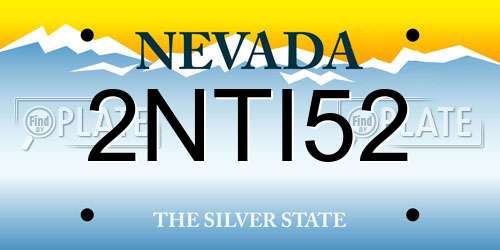 2NTI52 Nevada License Plate