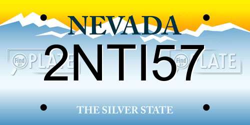 2NTI57 Nevada License Plate