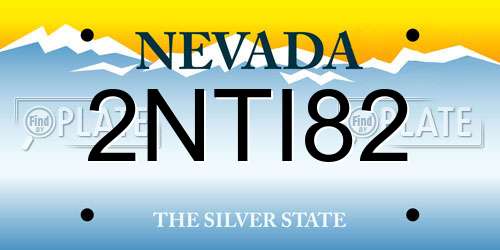 2NTI82 Nevada License Plate