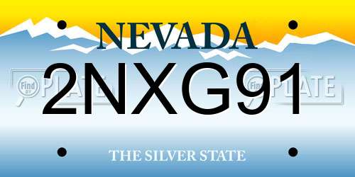 2NXG91 Nevada License Plate