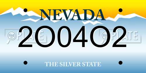 2O04O2 Nevada License Plate
