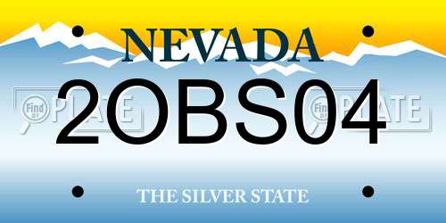 2OBS04 Nevada License Plate
