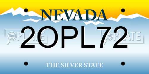 2OPL72 Nevada License Plate